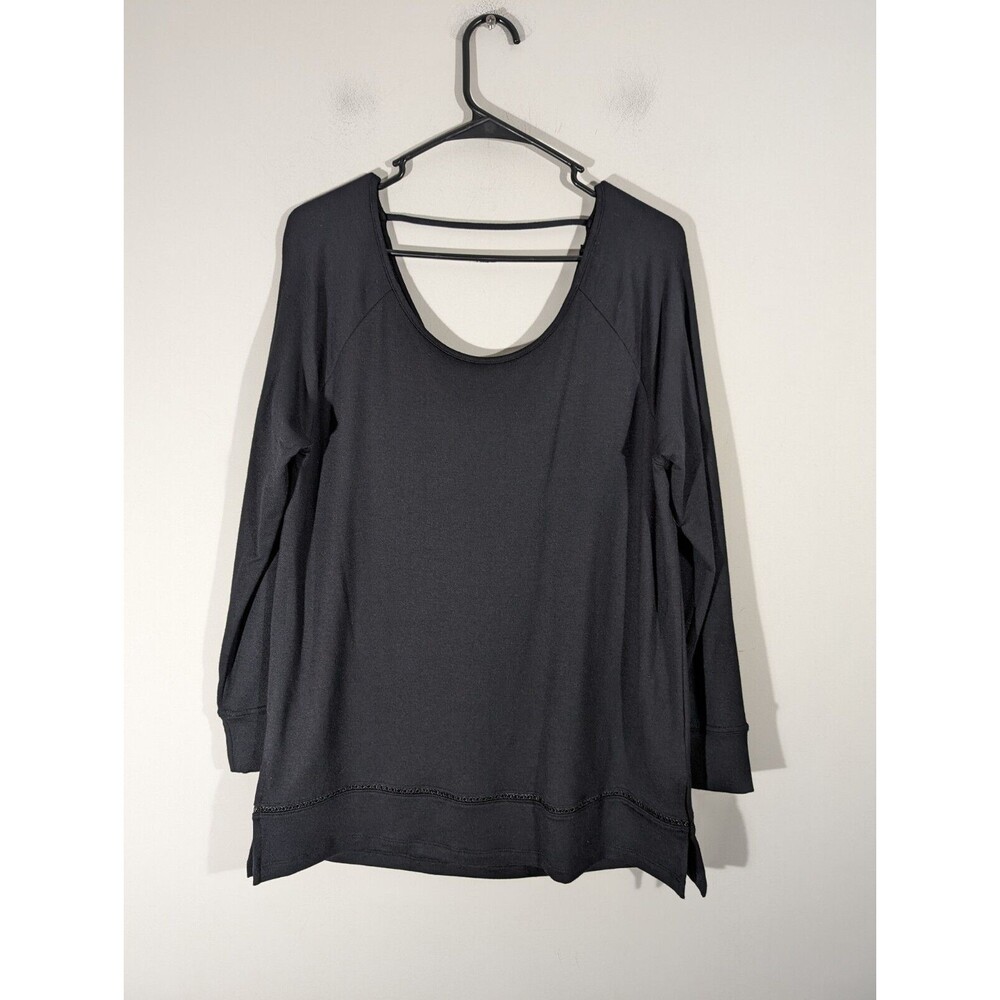NWT Soma Divine Terry Draped Back Long Sleeve Lounge Top Women Size S